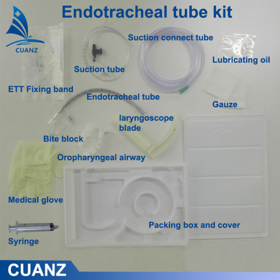 Kit de guantes médicos para anestesia Kit de tubo endotraqueal